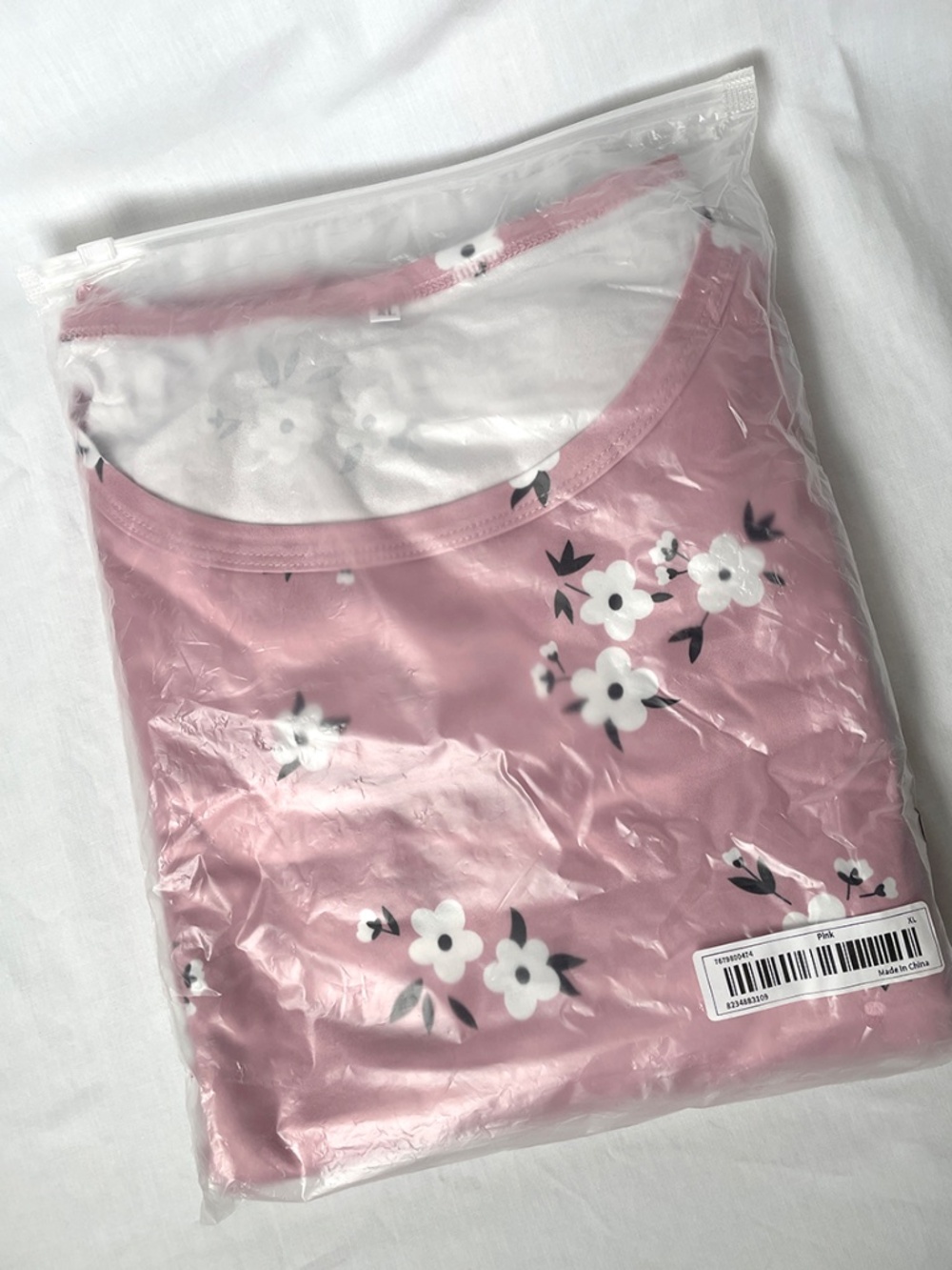 Pajama Set Soft Comfortable Short Sleeve Top & Pants Cute Floral XL - Picture 10 of 10